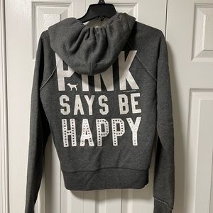 VS Pink Gray Zip Up